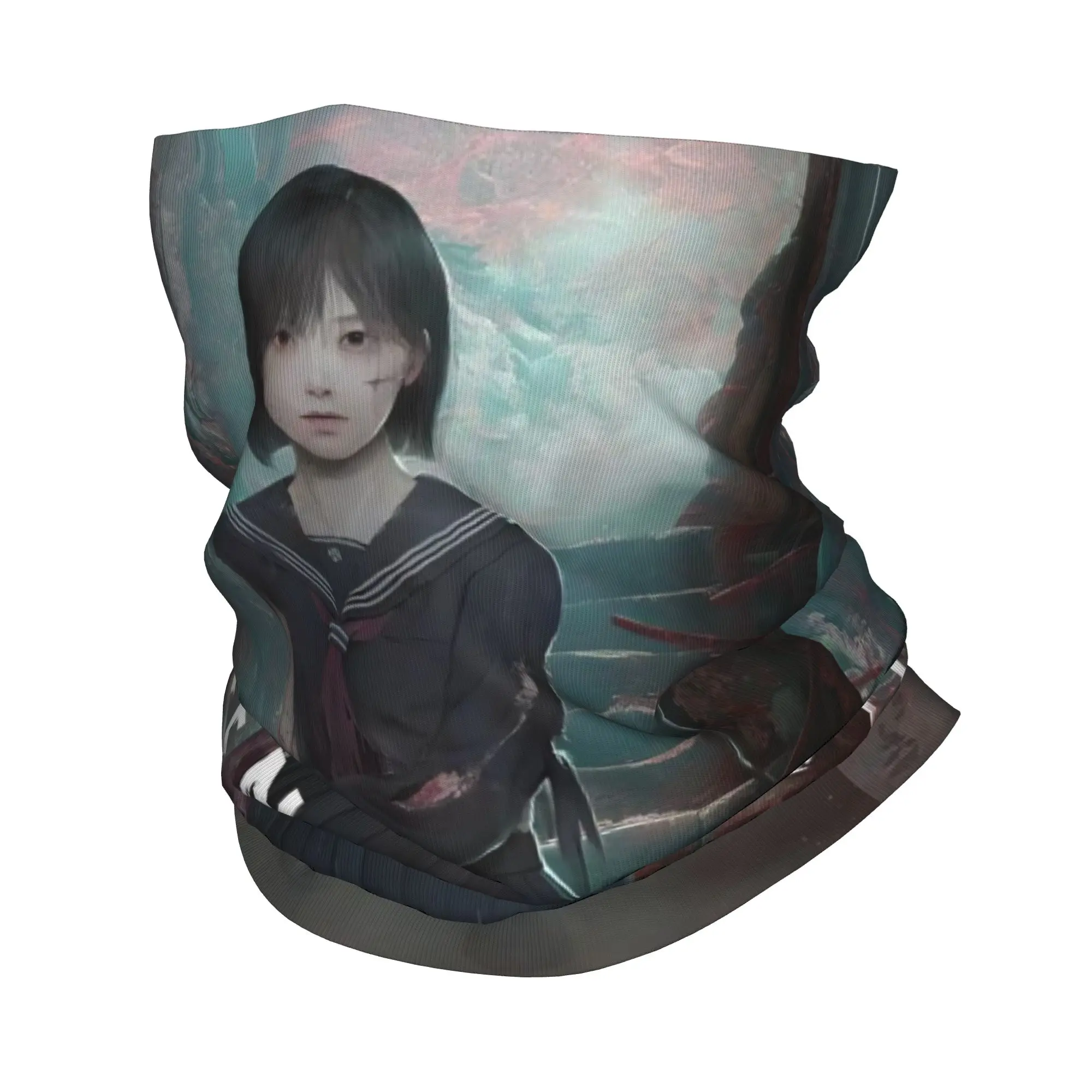 Hinako Silent Hill F Bandana Neck Cover Printed Horror Game Wrap Scarf Multi-use Cycling Scarf Hiking Unisex Adult All Season