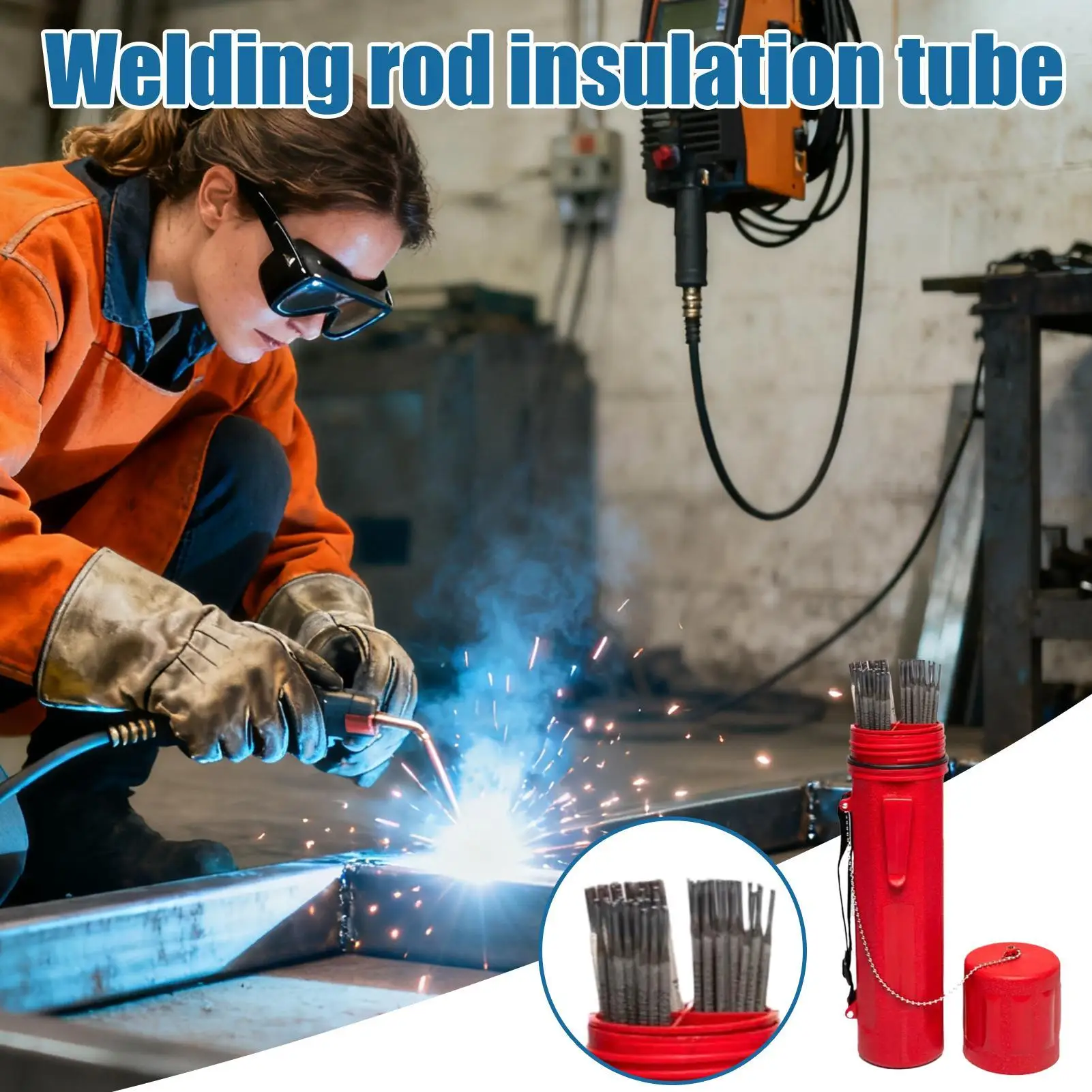 Welding Rod Holder 4.5kg Capacity Portable Container | Welding Rod Holder Tube for Electrode Torch Accessory Fabricators