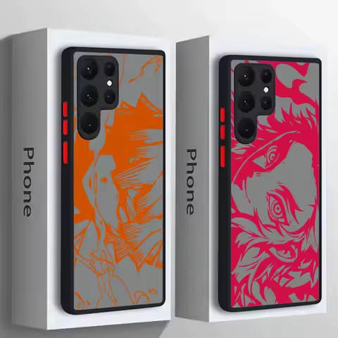 S25 Case For Samsung Galaxy S25 S24 S23 S21 S20 FE S22 Plus 5G Ultra Phone Cover Anime Kimetsu No Yaiba Zenitsu Kyojuro Rengoku