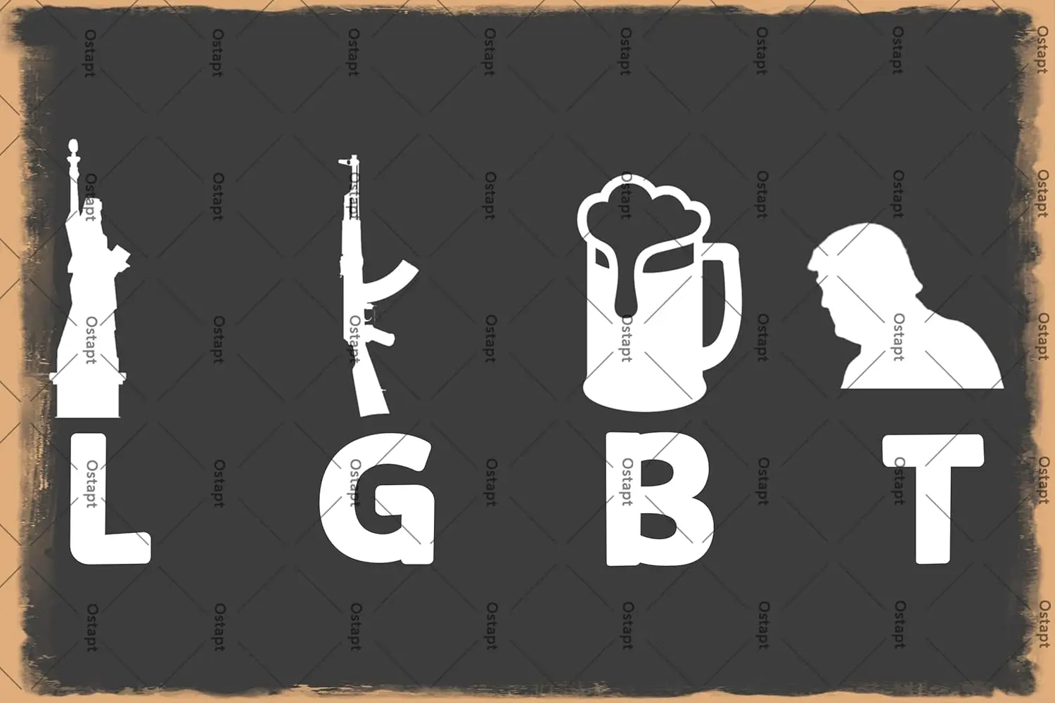 LGBT Liberty Guns Beer Metal Tin Signs Make America Great Again Metal Poster Is My President For Outdoor Indoor Home Bar Club