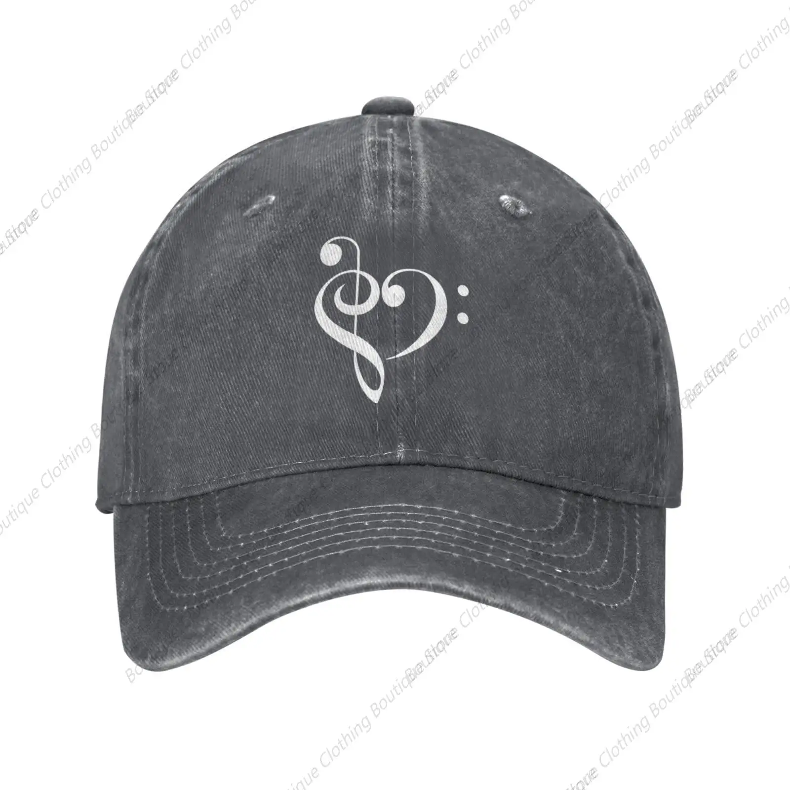 I Love Heart-Music-Funny-Treble-Bass-Clef-Symbol Gifts Funny Hats Snapback Hats Mens Women Trucker Hats Baseball Cap