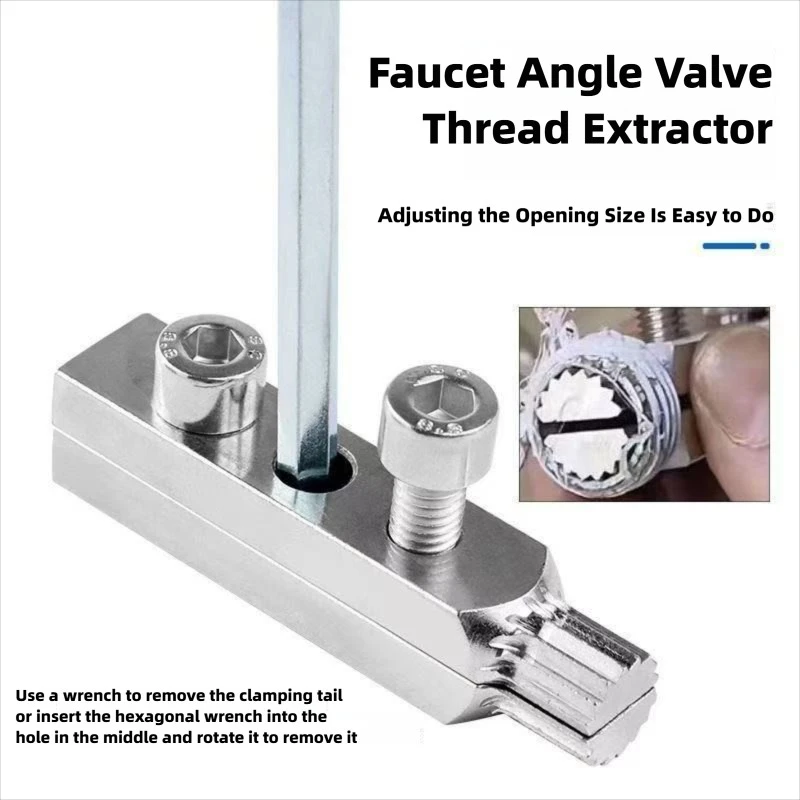 Faucet Angle Valves Broken Wire Extractor Set Damage Screw Extractor Remover Universal Angle Valve Wire Stripped Screw Extractor