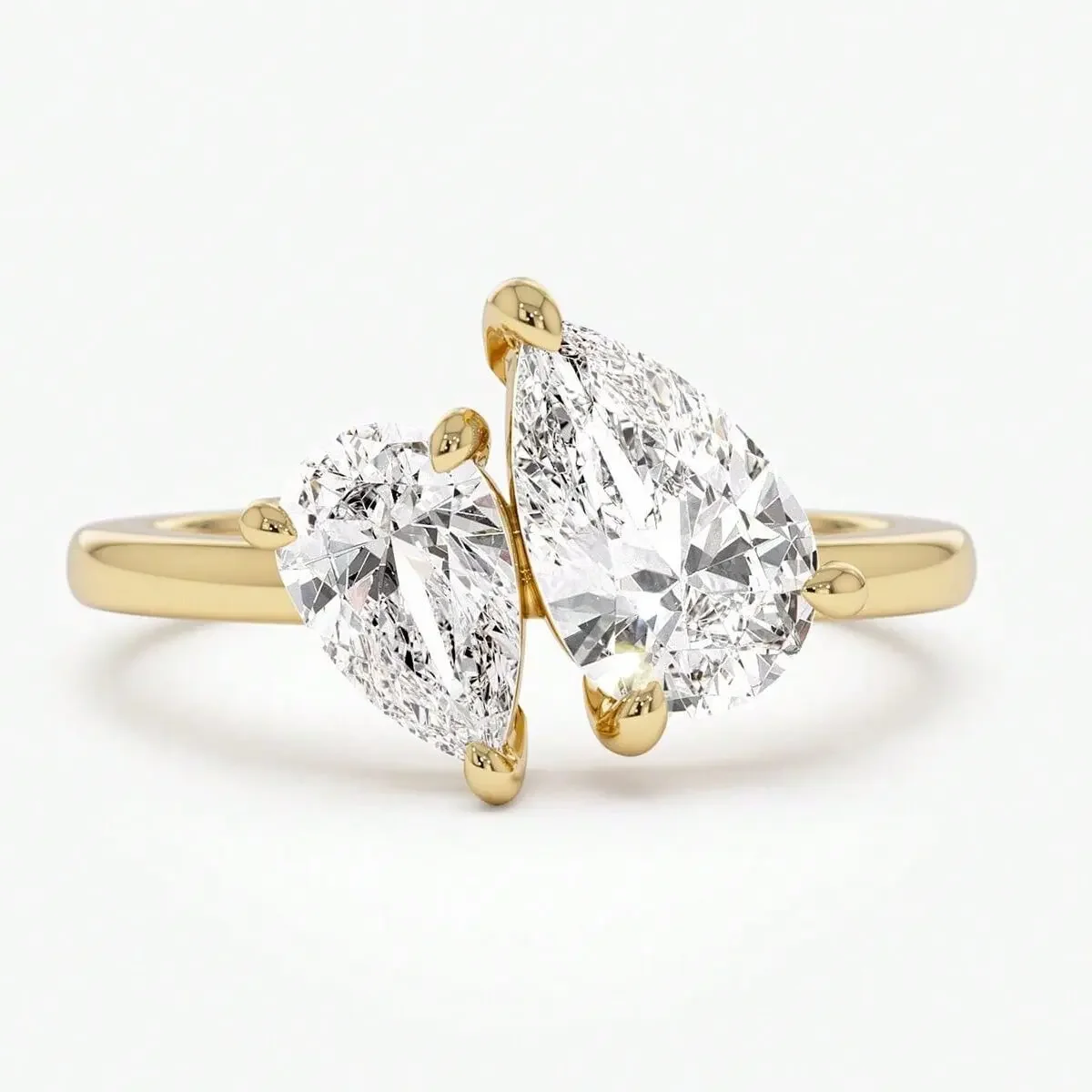 Asglam 925 sterling zilveren eenvoudige klassieke zirkoon waterdruppelring voor vrouwen, verlovingsring, luxe hoogwaardige fijne sieraden