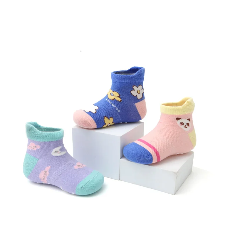 Kids Anti-Slip Floor Socks Parent Cotton Fashion cartoon Breathable Socks Elasticity Sports Boys Girls  Outside Children