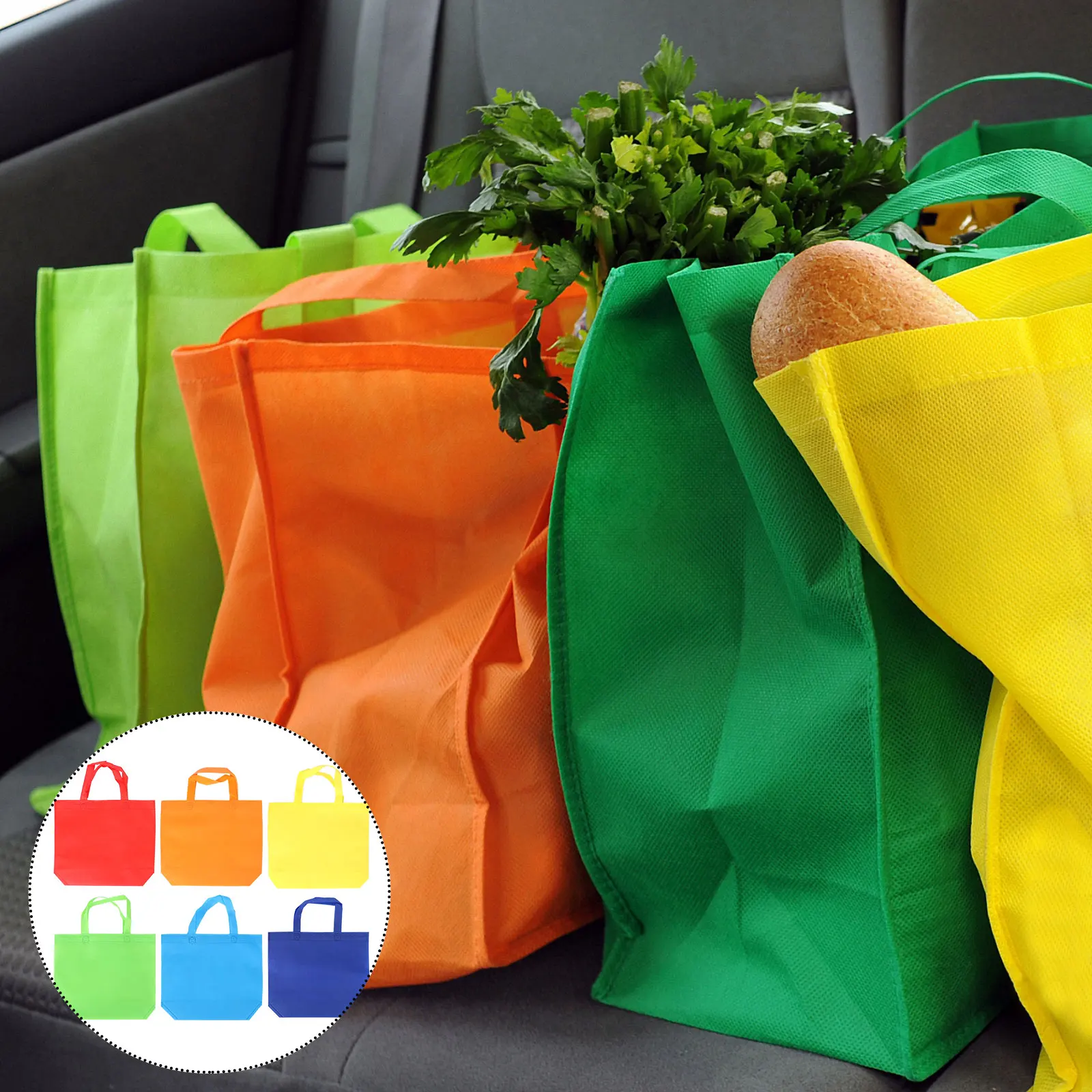 

12 Pcs Gift Non Woven Tote Bag Non-woven Graffiti Bags Grocery Reusable Shopping Bulk
