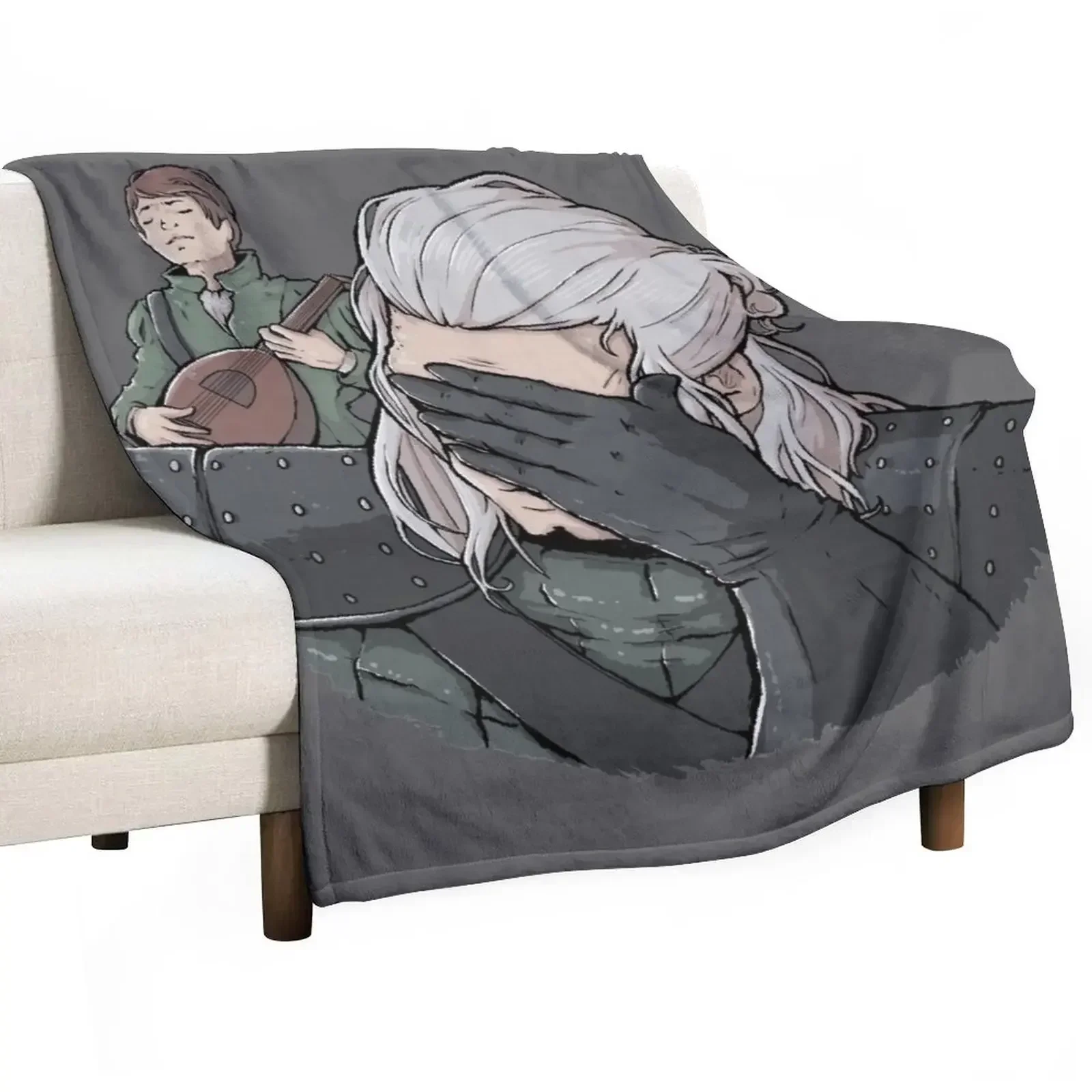 

Geralt Face Palm Throw Blanket Flannel Designers Cute Blankets For Bed Blankets