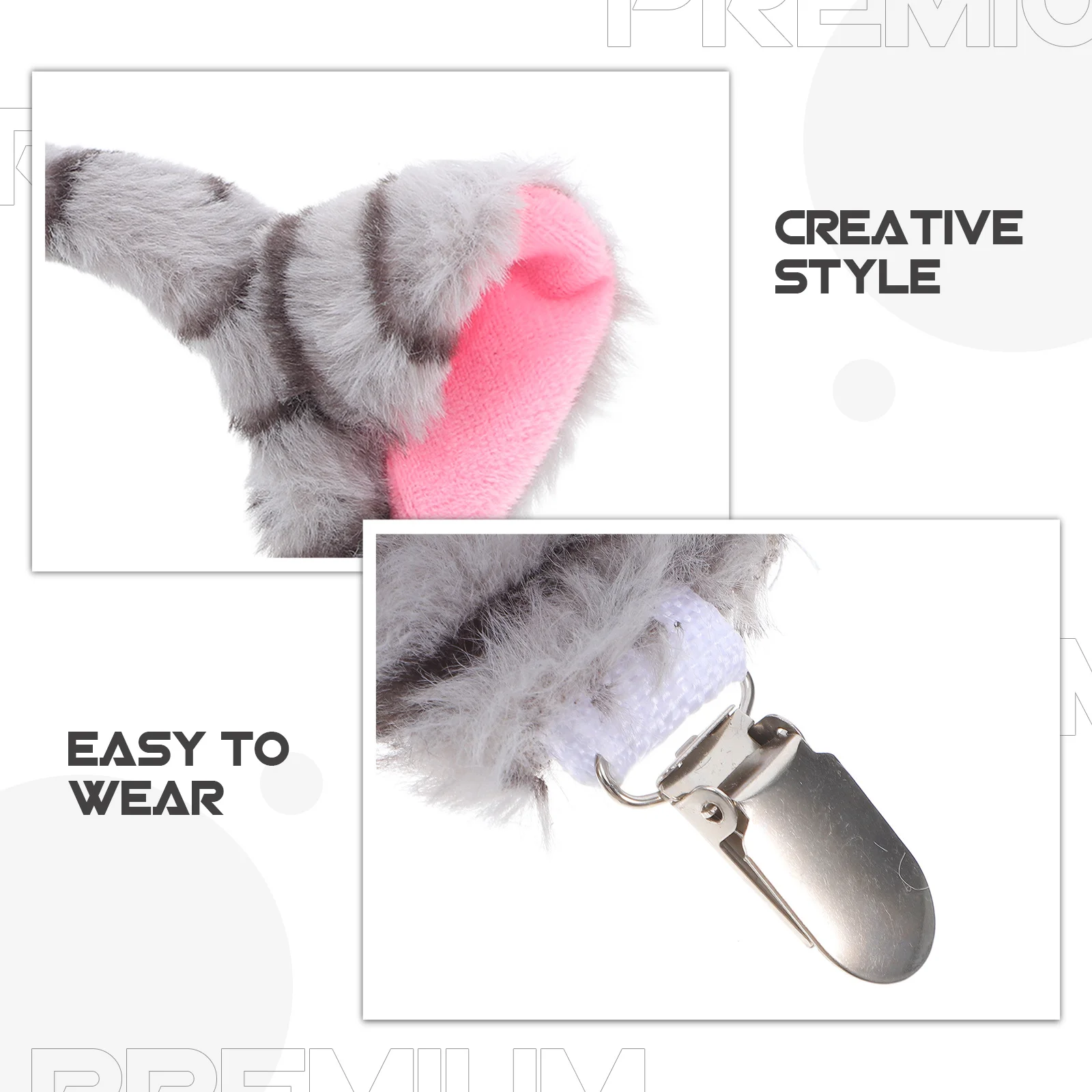 1 Set Katzenmuster Tier-Stirnband Kinder Karneval Party Cosplay Zubehör Weiches Wiederverwendbares Kostüm-Requisit für Kinder-Events