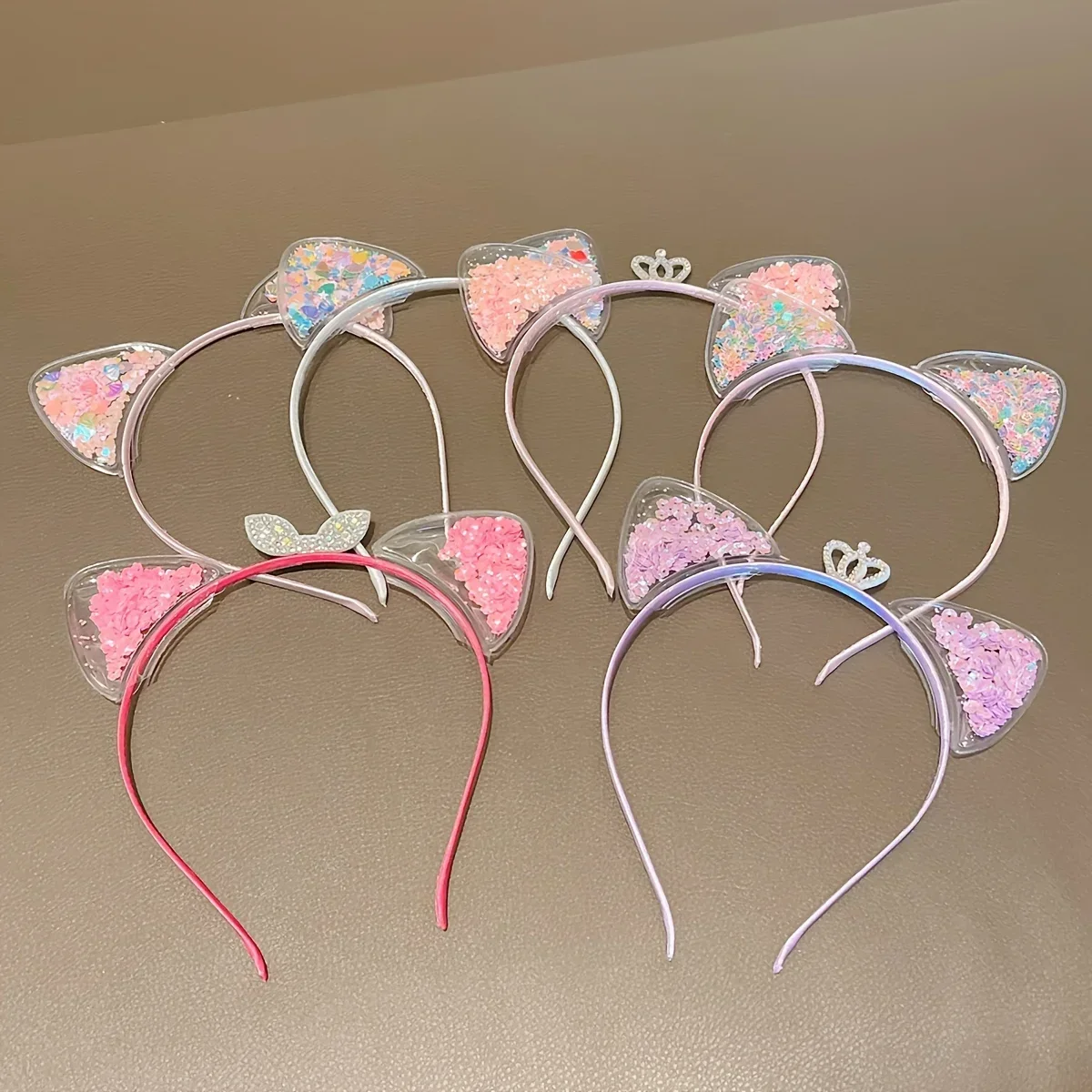 

Милые блестящие повязки для волос с кошачьими ушками для девочек, повязка на голову с милым орнаментом, подарок принцессы, головные уборы, детские модные аксессуары для волос