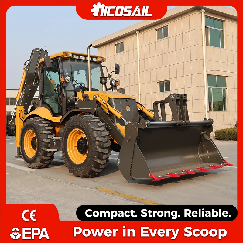 

Wholesale 4WD Backhoe Loader 1.5Ton Mini Tractor Front Loader Backhoe CE EPA Certified For Farm Construction