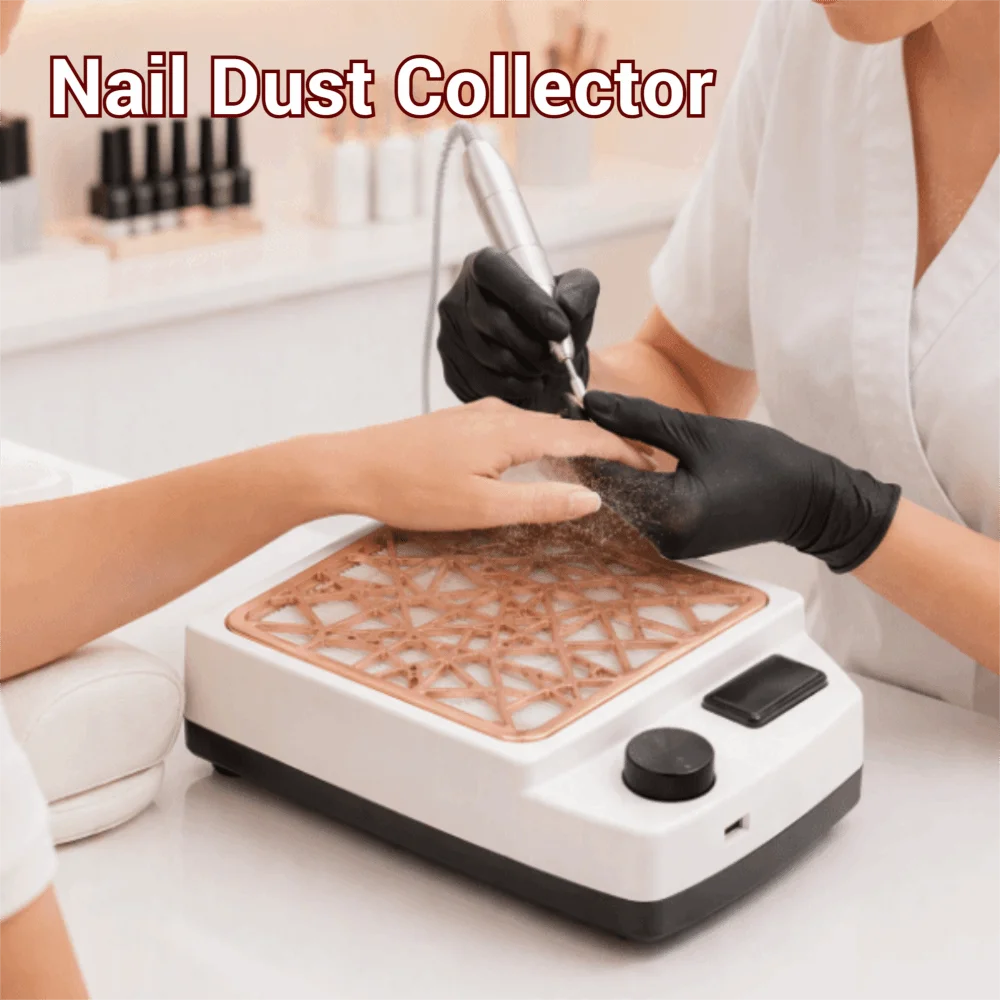 High Power Nail Dust Collector USB Rechargeable/Plug-in Low Noise Nail Dust Vacuum Mini Adjustable Speed Nail Vacuum Cleaner