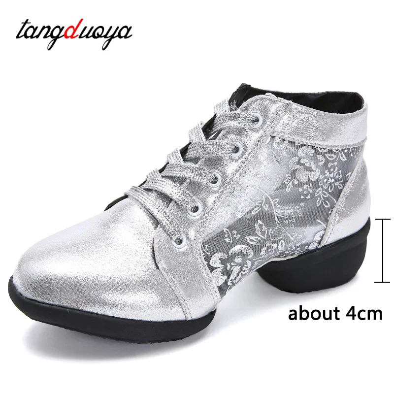 Women Jazz Shoes Salsa Modern Hip Hop Dance Sneakers Teacher Woman Girls Sports Dancing Shoes Ladies Sneakers