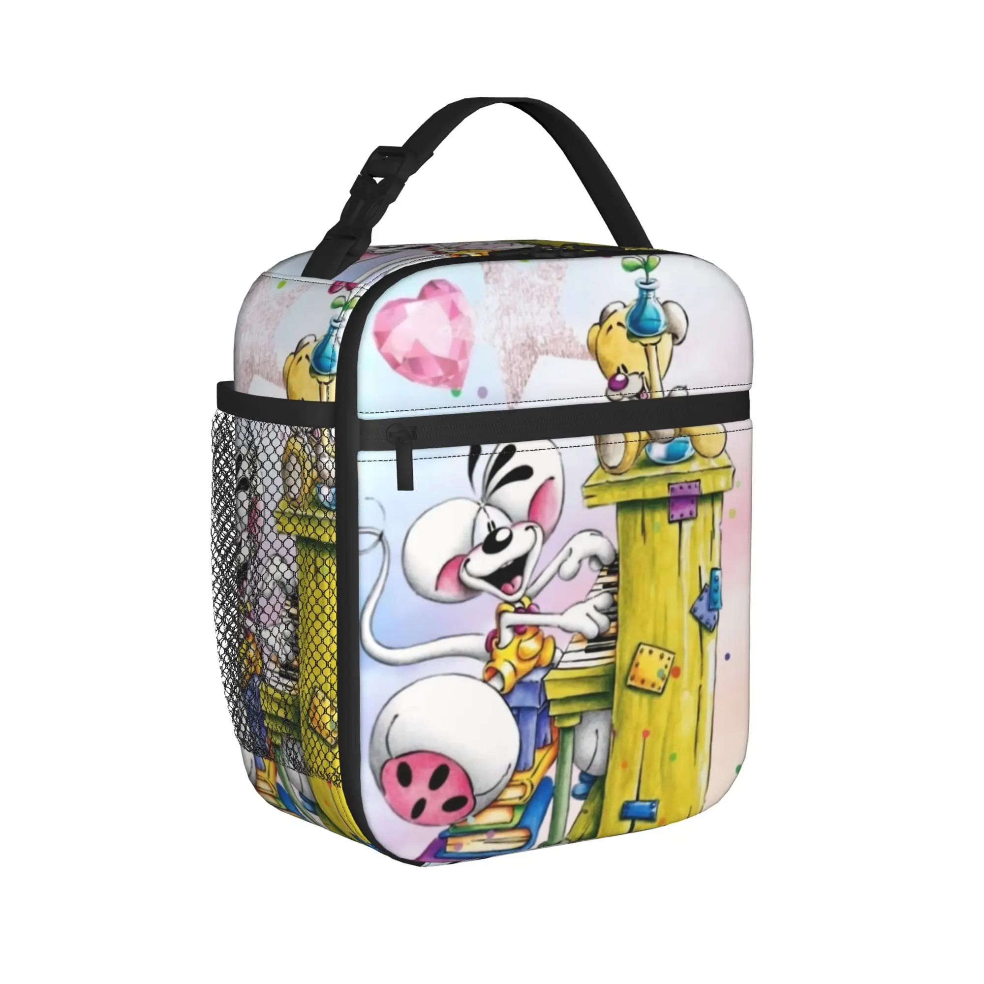 Cute Cartoon D-Diddl Mouse Thermal Insulated Lunch Bags for School  Reusable Food Container Bags Thermal Cooler Food Box