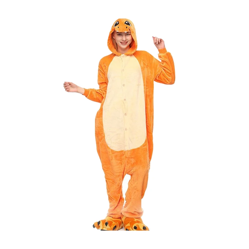 Pokemon Onesies Cartoon Cosplay Costume Women Pajamas Flannel Animal One-Piece Full Body Pijama Anime Halloween Christmas Gift