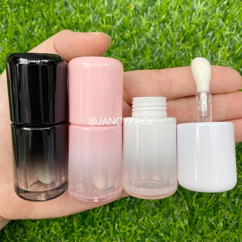 

4ml chubby pink Empty Lip Gloss Tube Plastic Refillable Bottles Liquid Lipstick Container Lipgloss Sample Bottle Cosmetic Tube