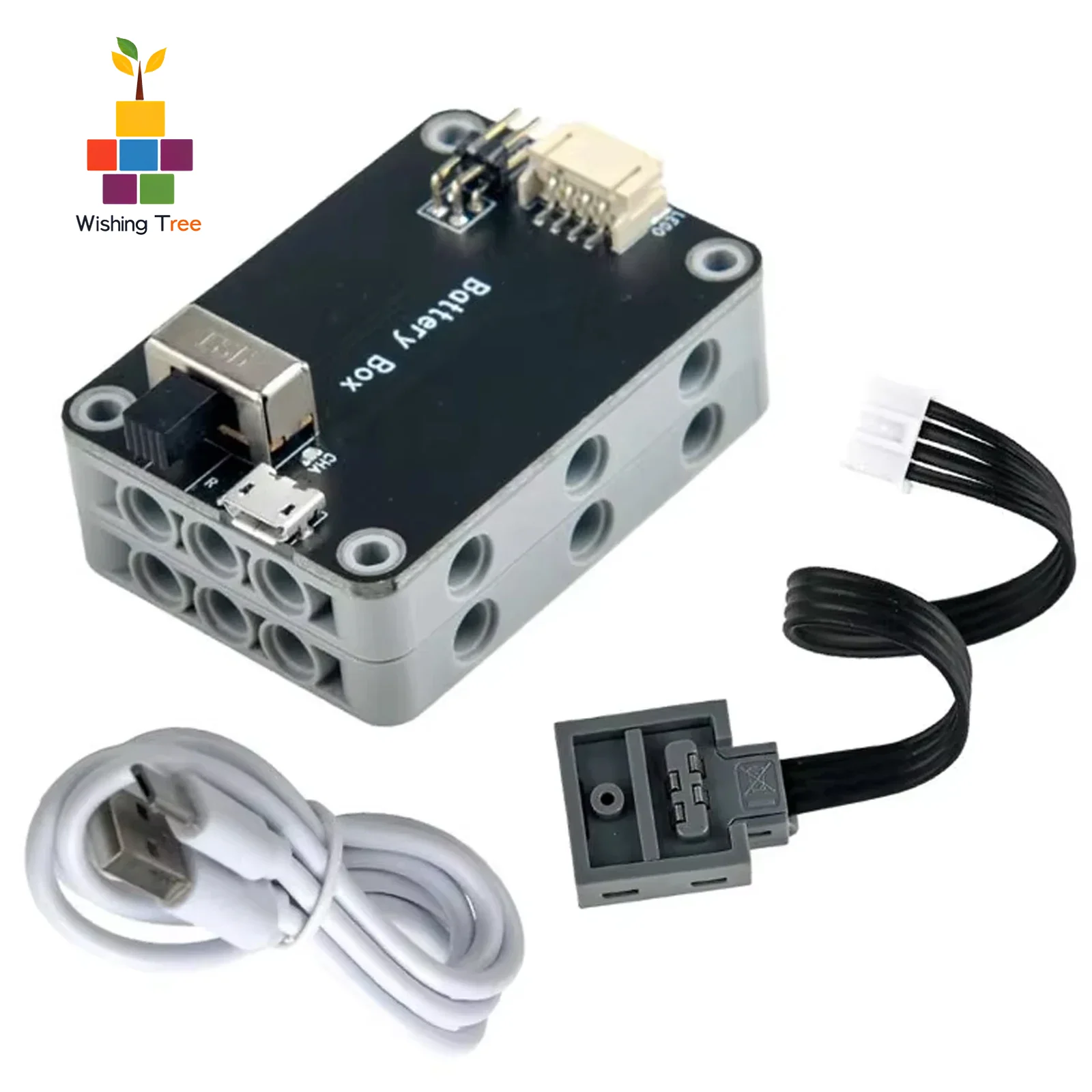 

MOC JM57 Аккумуляторная батарея 9 В с быстрой зарядкой через USB для управления двигателем Legoeds