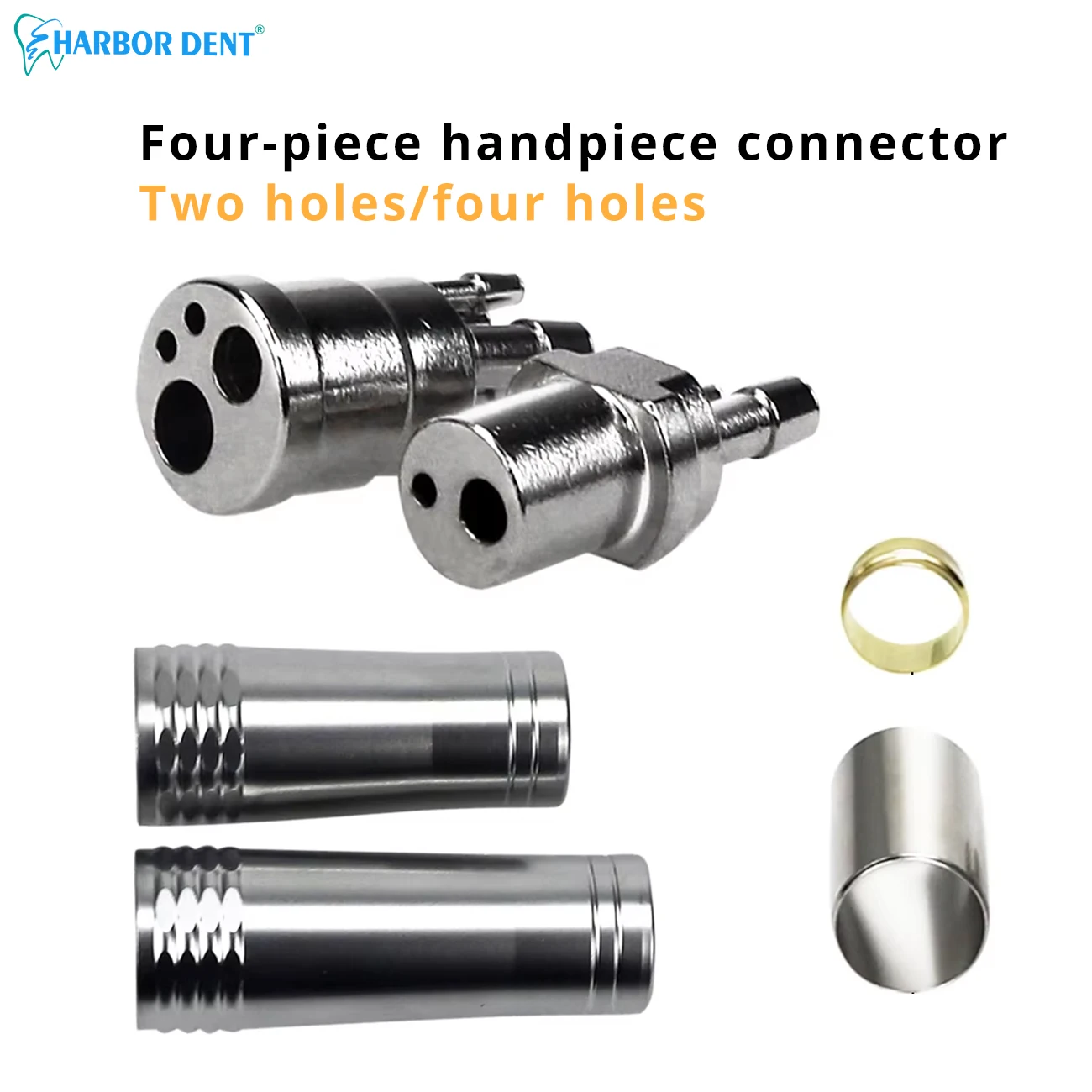

2/4 Holes Dental Handpiece Connector Dentistry Turbine Adaptor Hose Connector Dental Chair Accessories Parts Dentist Lab Tools