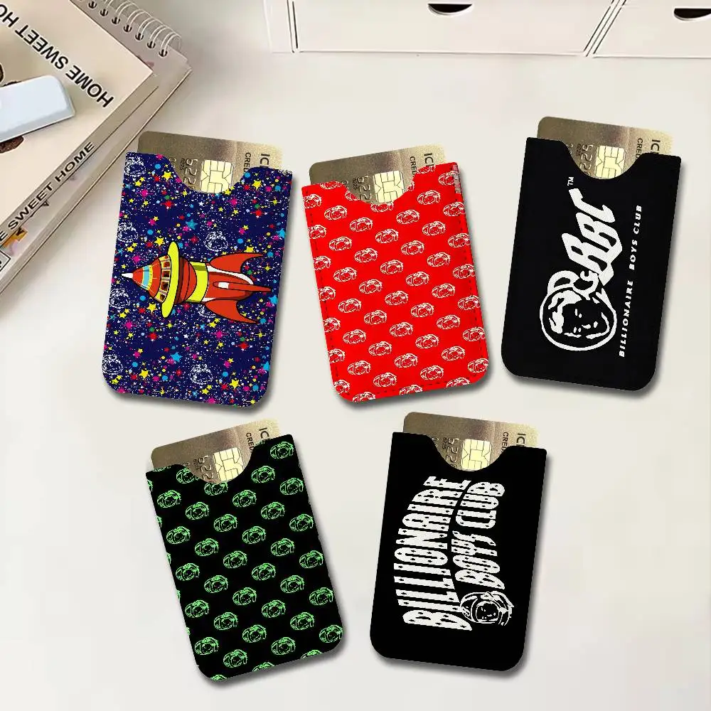 B-Billionaire Cool B-Boys Club Lightweight Leather Card Holder Palm Pattern Protective Cover for Bus Card ID Card Compact Size