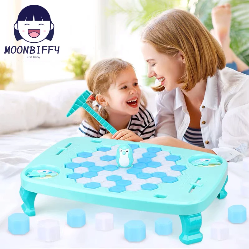 Family Desktop Games Penguin Trap Icebreaker Board Game Interactive Adult Kids Table Toys Save Penguins Balance Ice Cubes Toy