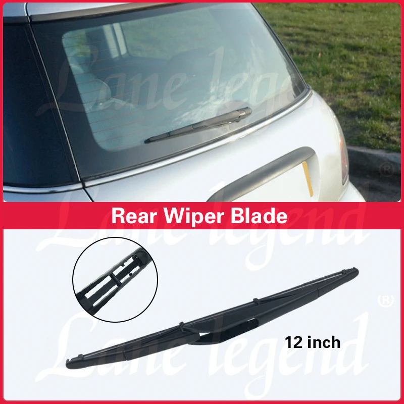 Limpador de pára-brisa traseiro para Mini Cooper S R50 R53 2001-2004, pára-brisas limpo, lâmina traseira da janela, acessórios do carro, 12"