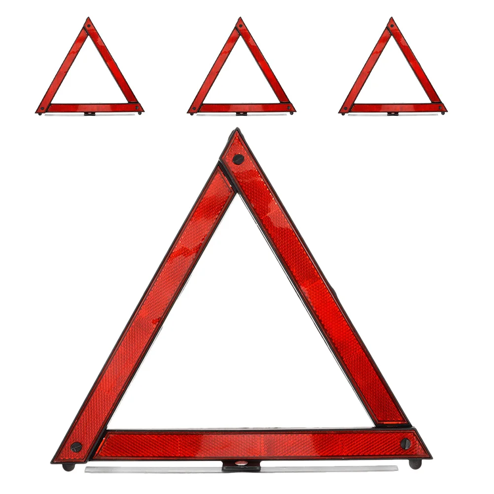 4Pcs Portable Car Triangle Warning Signs Reflective Emergency Roadside Safety Triangles Vehicle Safety Reflectors