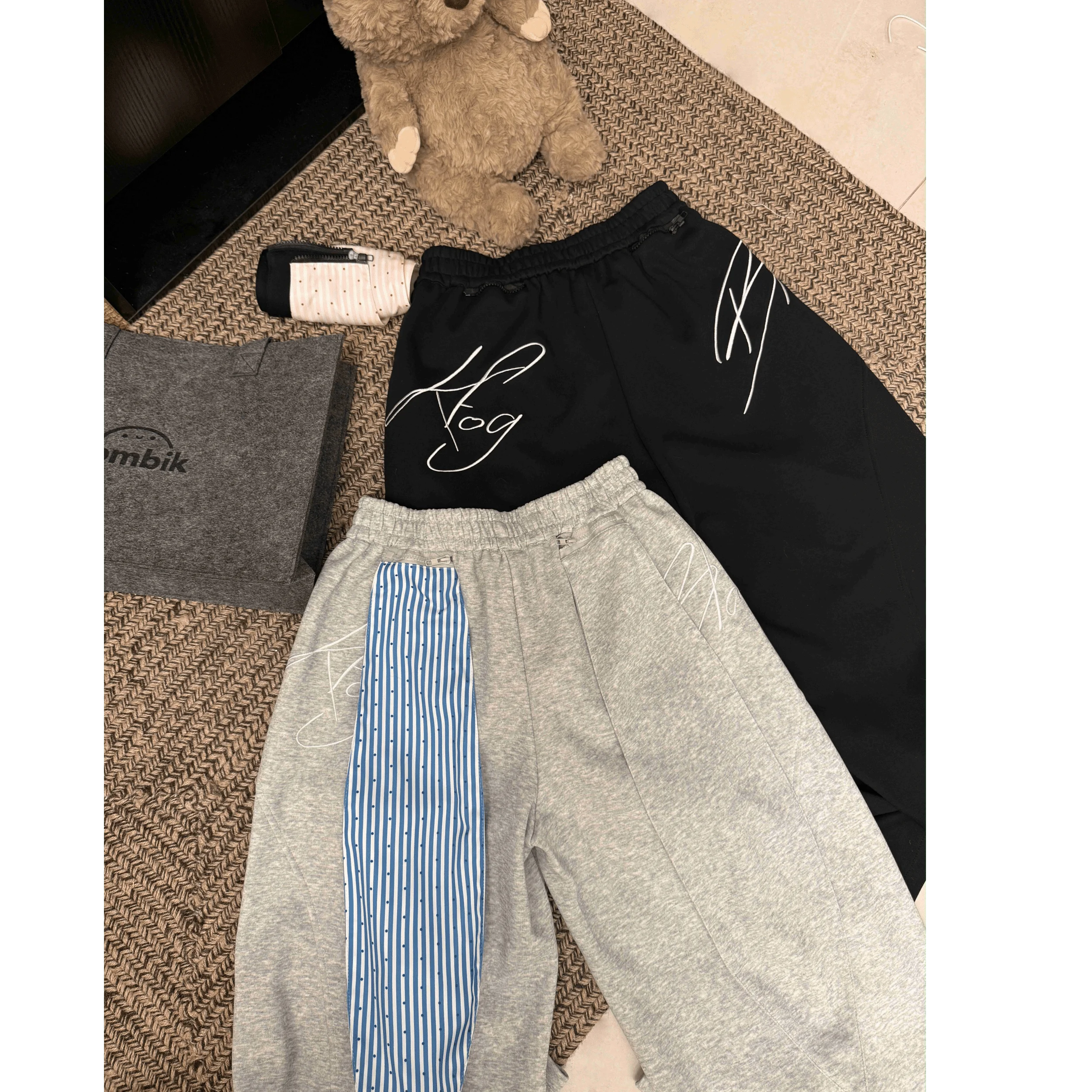 

Casual Loose Wide Leg Pants Women's Detachable Rabbit Ears Star Decoration Bend Knife Guard Pants Comfortable Loose Fit Trousers