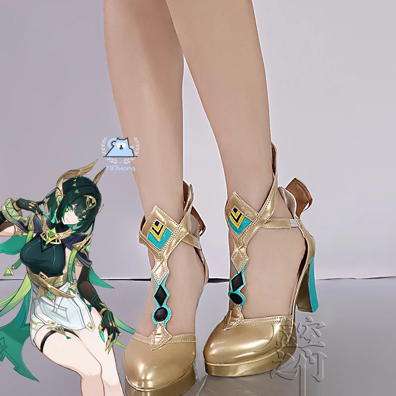 

Game Genshin Impact Nefer Cosplay Shoes Neferu Cospaly High Heeled Shoes For Hallowmas Party Adult Women Men Comicon