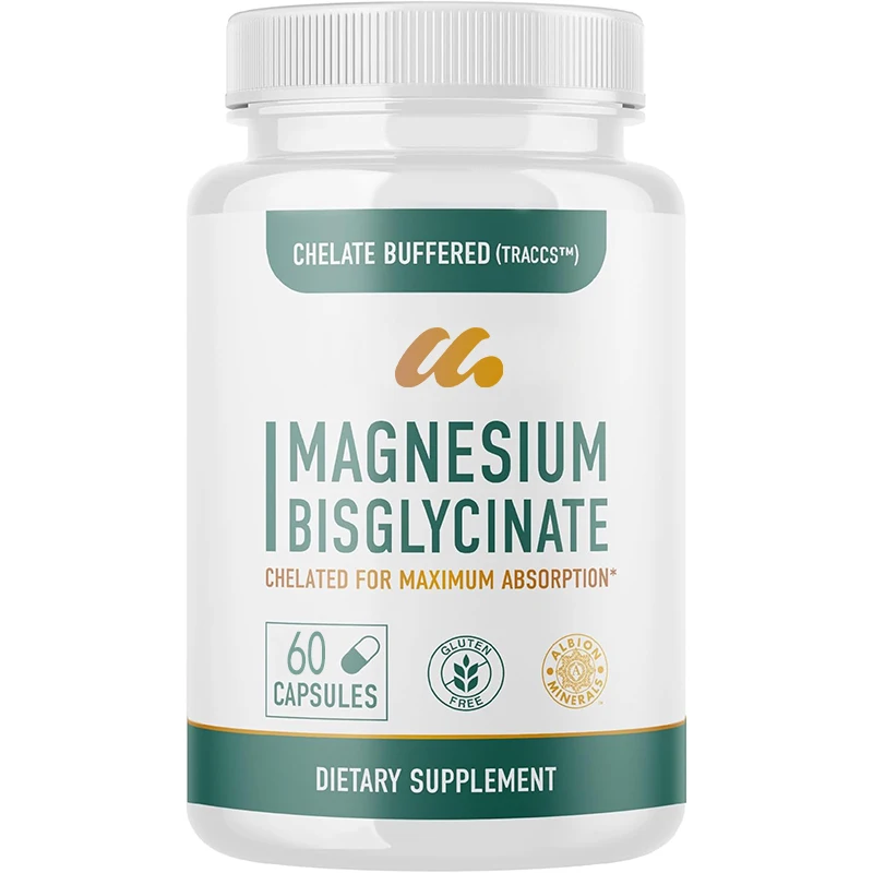 Magnesium Glycinate  | 100% Chelated with for Maximum Absorption & Bioavailability 60 Capsules