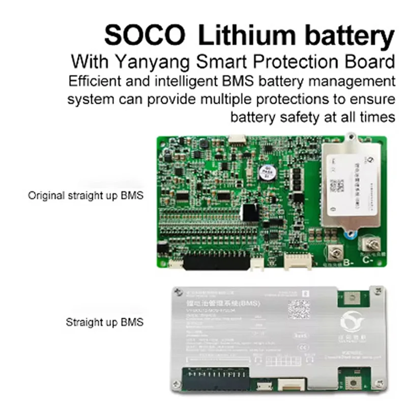 شحن مجاني عن طريق البحر والهواء إلى الاتحاد الأوروبي Seenruy super SOCO 60V 35AH 17S Li-ion مع دراجة سكوتر كهربائية 80A SOCO #3