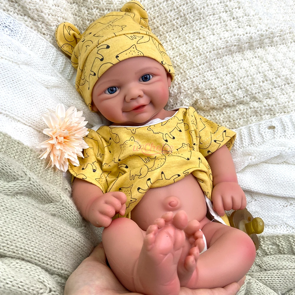 

17Inch Full Soft Silicone Reborn Baby Boy/Girl Handmade Lifelike Details Doll Visible Veins Rebirth Bebe for Birthday Gift