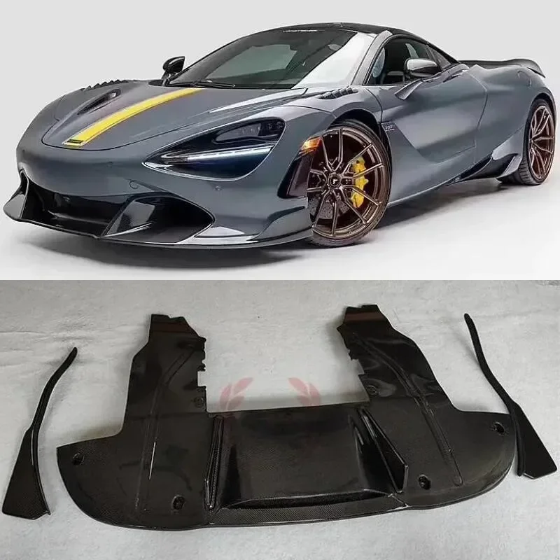 Carbon Fiber Front Bumper Lip Rear Diffuser Spoiler Trunk Side Skirt Body Full Kit For Mclaren 720S 2017 2018 2019 2020 2021