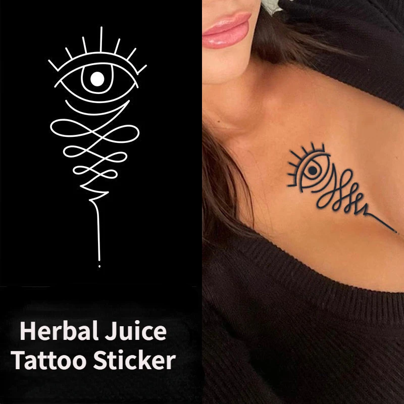 Love Flower Chest Ankle Herbal Juice Tattoo Stickers Waterproof Realistic Semi-permanent Non-reflective Babes Temporary Tattoo