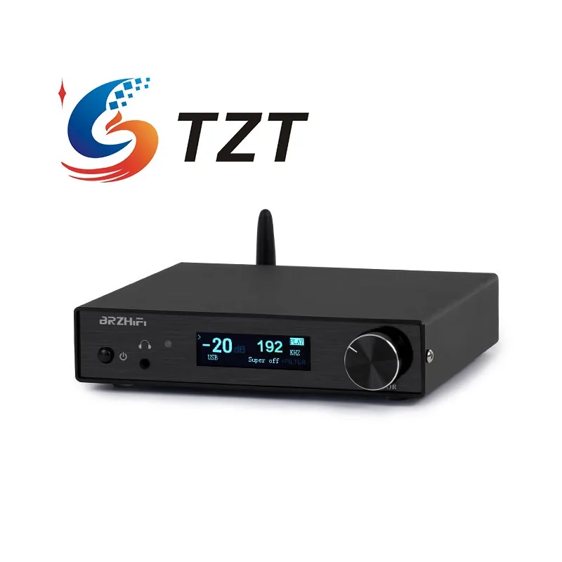 TZT SU10-PRO Silvery/Black AK4499X2 Hi-end DAC Audio Decoder HiFi Bluetooth5.3 with 12V/2A High Speed Linear Power Supply