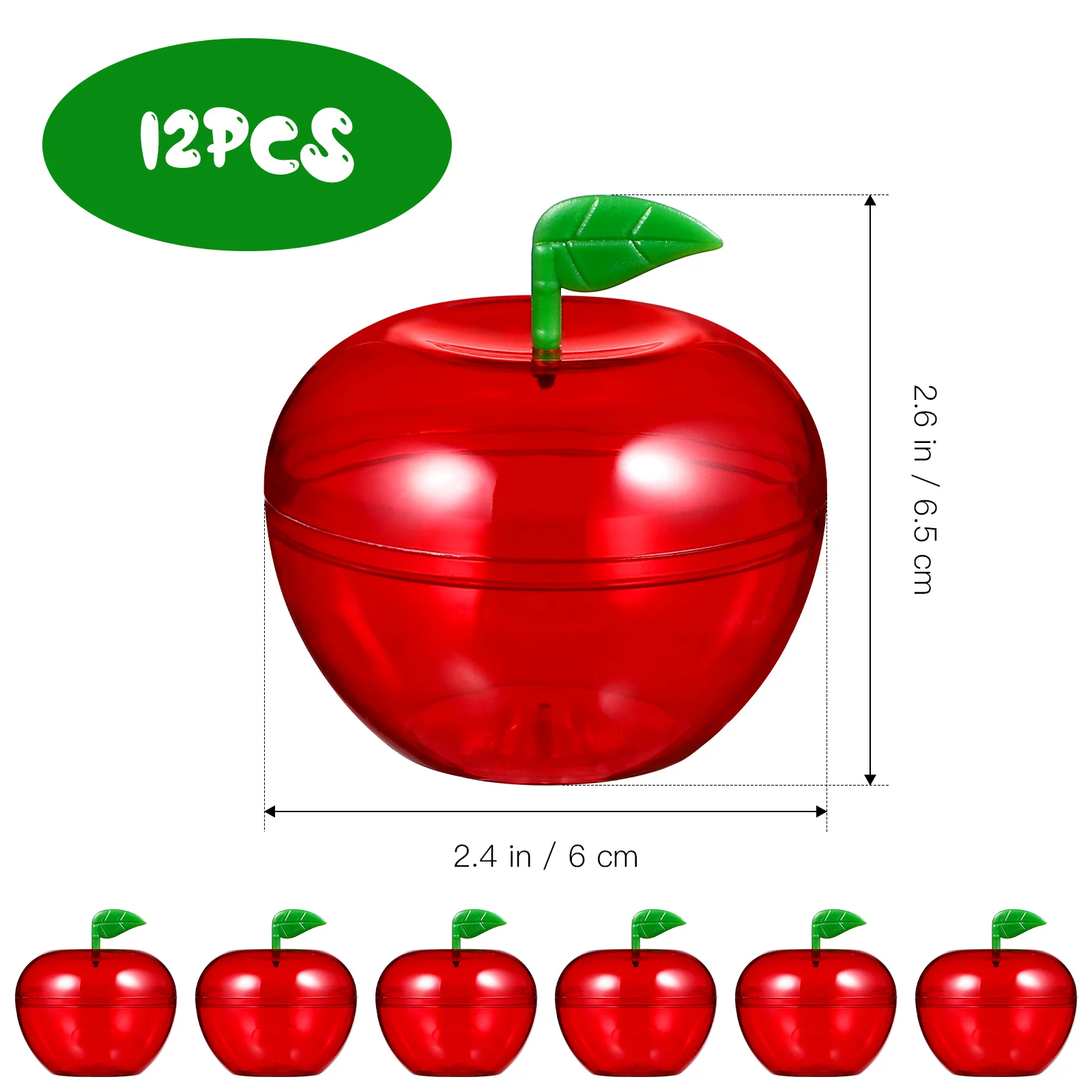 12 шт., коробка для конфет в форме яблока, товары для вечеринок, рождественский декор, контейнеры для лакомств, подарок