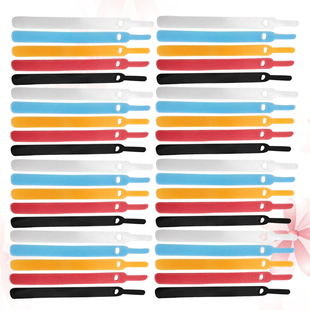 

100 Pcs Tie Cable Ties Storage Cord Bundle Data Storer Sticker