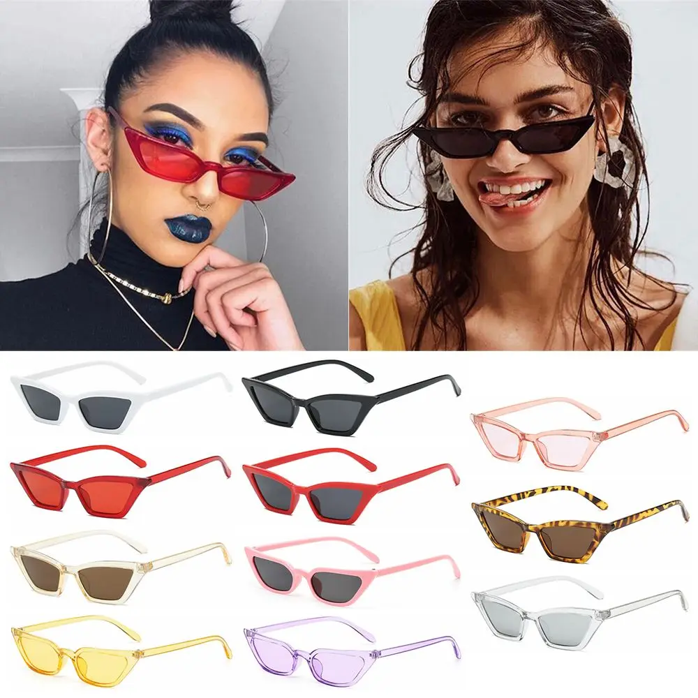 Fashion Shades UV400 Cat Eye Sun Glasses Small Frame Vintage Sunglasses