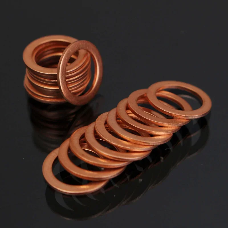 10/20/50/100pcs M10 10mm  Motorbike Braided Clutch Brake Hose Banjo Seal Copper Crush Washer