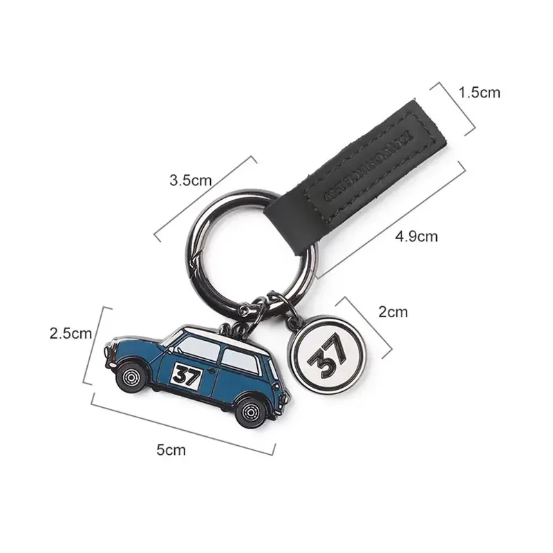 Car Accessories 37 Car Styling Zinc Alloy Keychain Car Keyring Pendant for Mini Cooper S ONE Clubman Countryman JCW