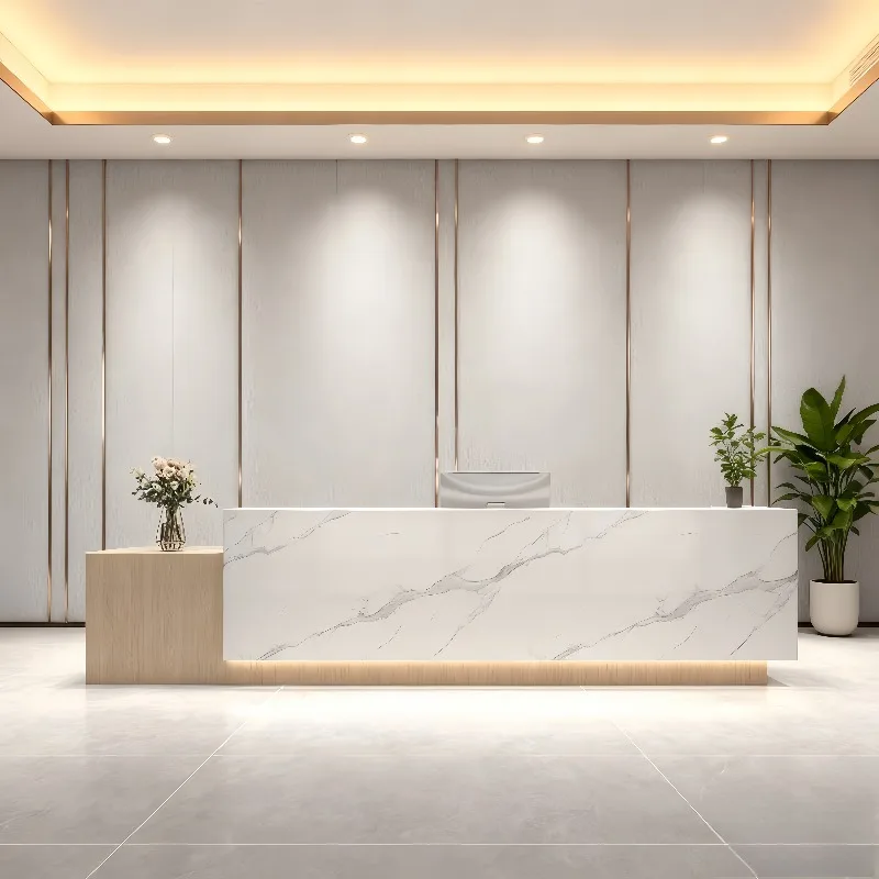 Industrial Company Reception Desks Luxury Aesthetic Design Reception Desks European Display Comptoire Accueil Office Furniture
