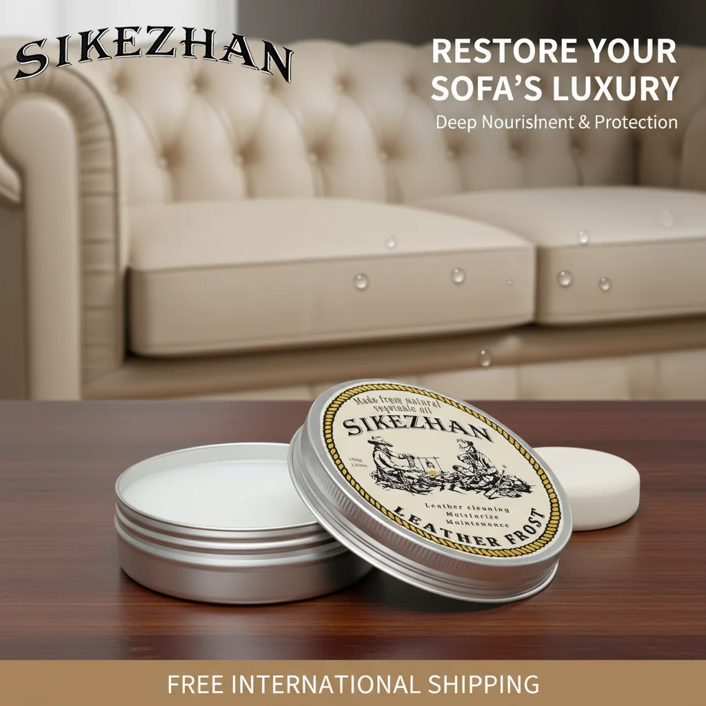 Crema para el cuidado del sofá de cuero: limpiador y acondicionador de cuero natural, hidrata, restaura y protege los sofás y las sillas