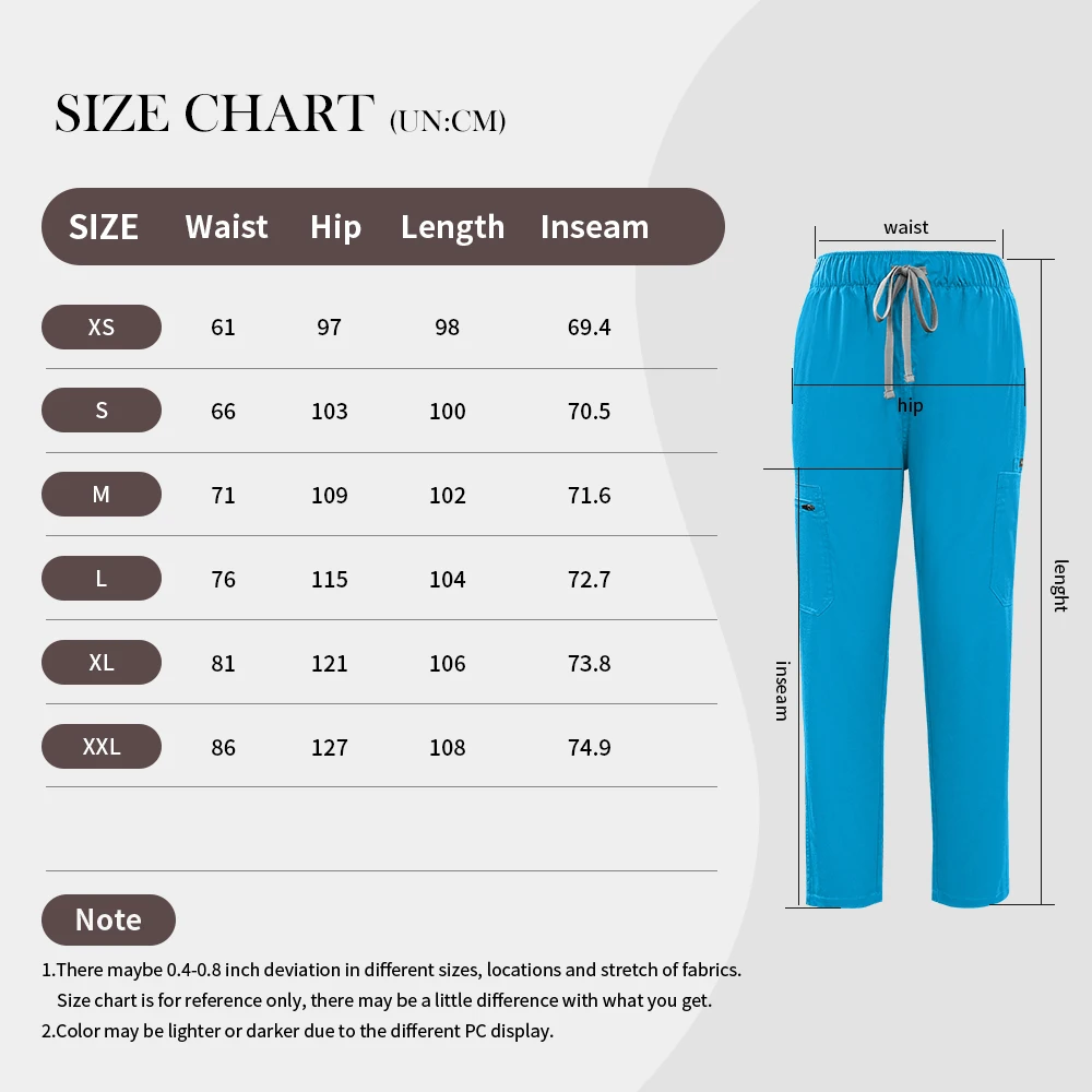 Pantalón de enfermera de Hospital médico, salón de belleza, médico Dental, parte inferior, accesorios de enfermería de laboratorio para hombres y mujeres, pantalones de pierna recta Unisex