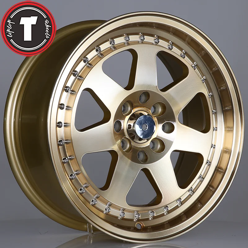 عجلات صب سبيكة 15 16 Aros Para Autos مع Pcd 4x100 للبيع حافة سيارة مخصصة 15 بوصة 16 #3