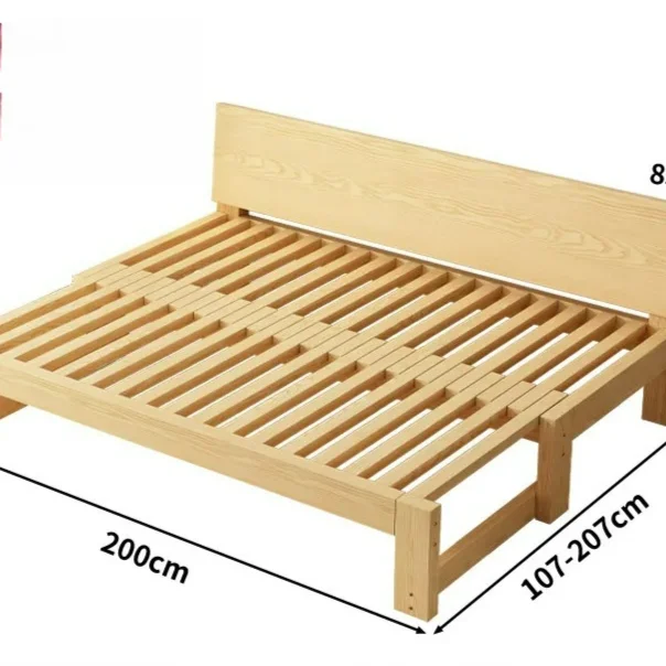 Factory Direct 2026 Solid wood sofa bed folding dual-purpose multi-functional living room tatami single double small apartment p