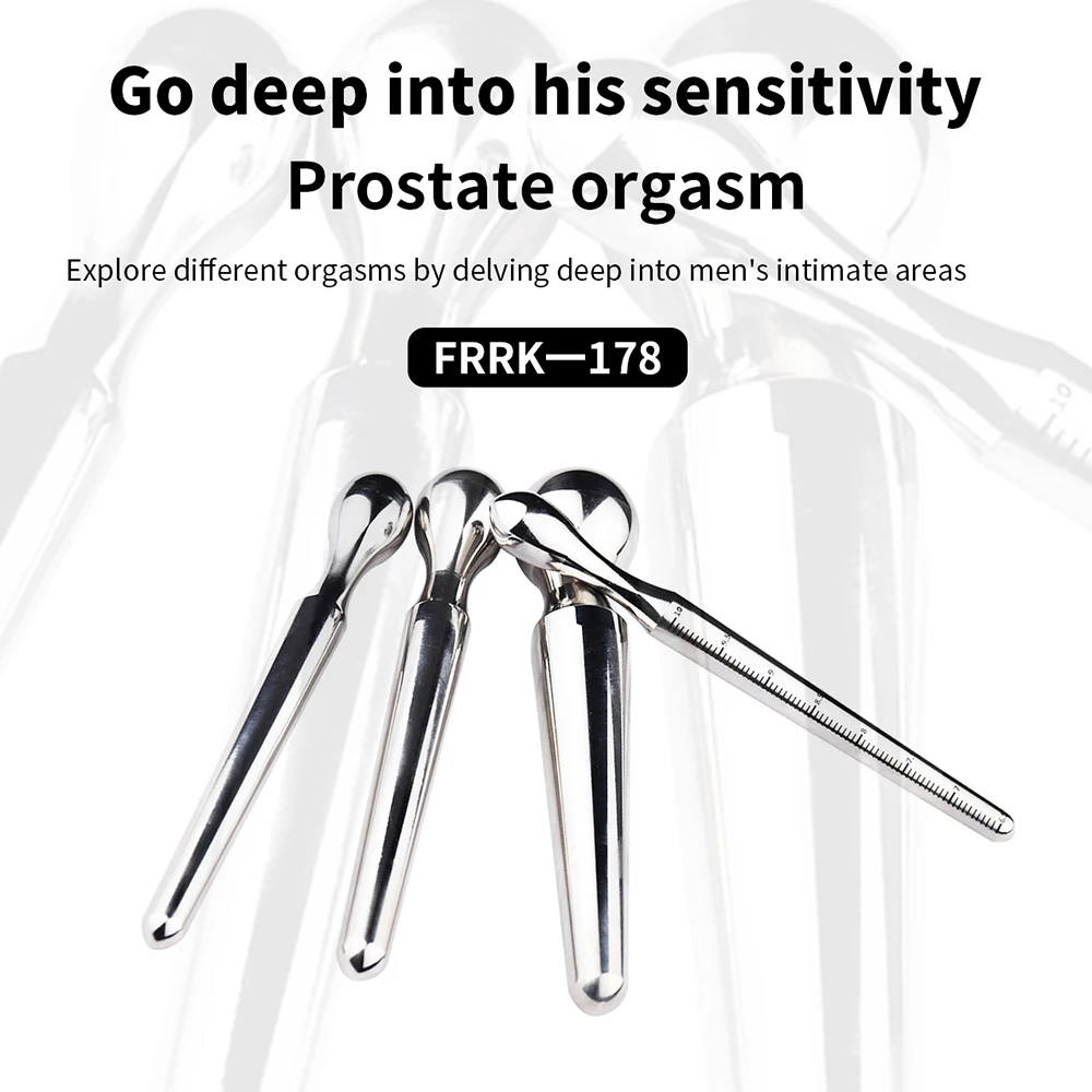 Stainless Steel Urethral Plug Sound Stimulator Prostate Massager Stick Anal Vaginal Three-Purpose Male Penis Masturbator For Men