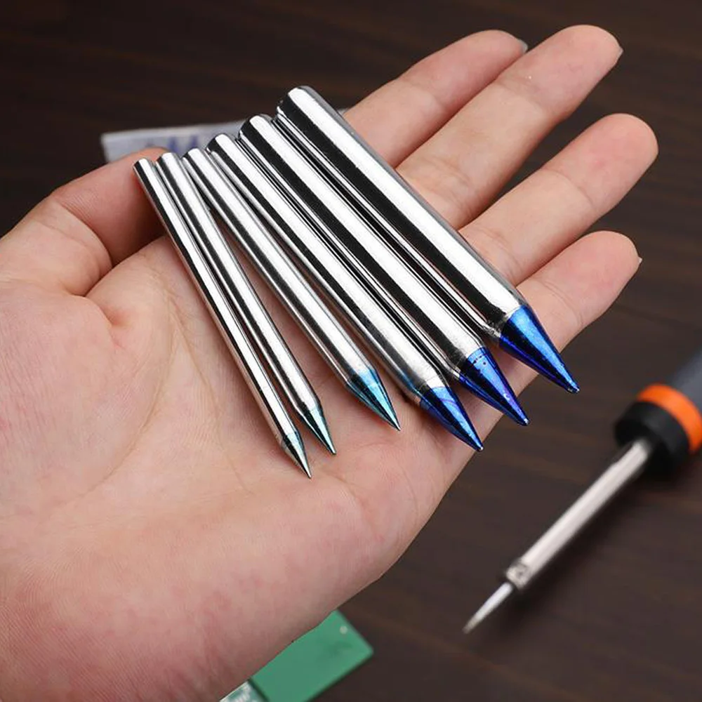 30/40/60W Replacement Blue Pointed Soldering Iron Tips 1Pcs External Heat Soldering Iron DIY Welding Soldering Tool Accessories