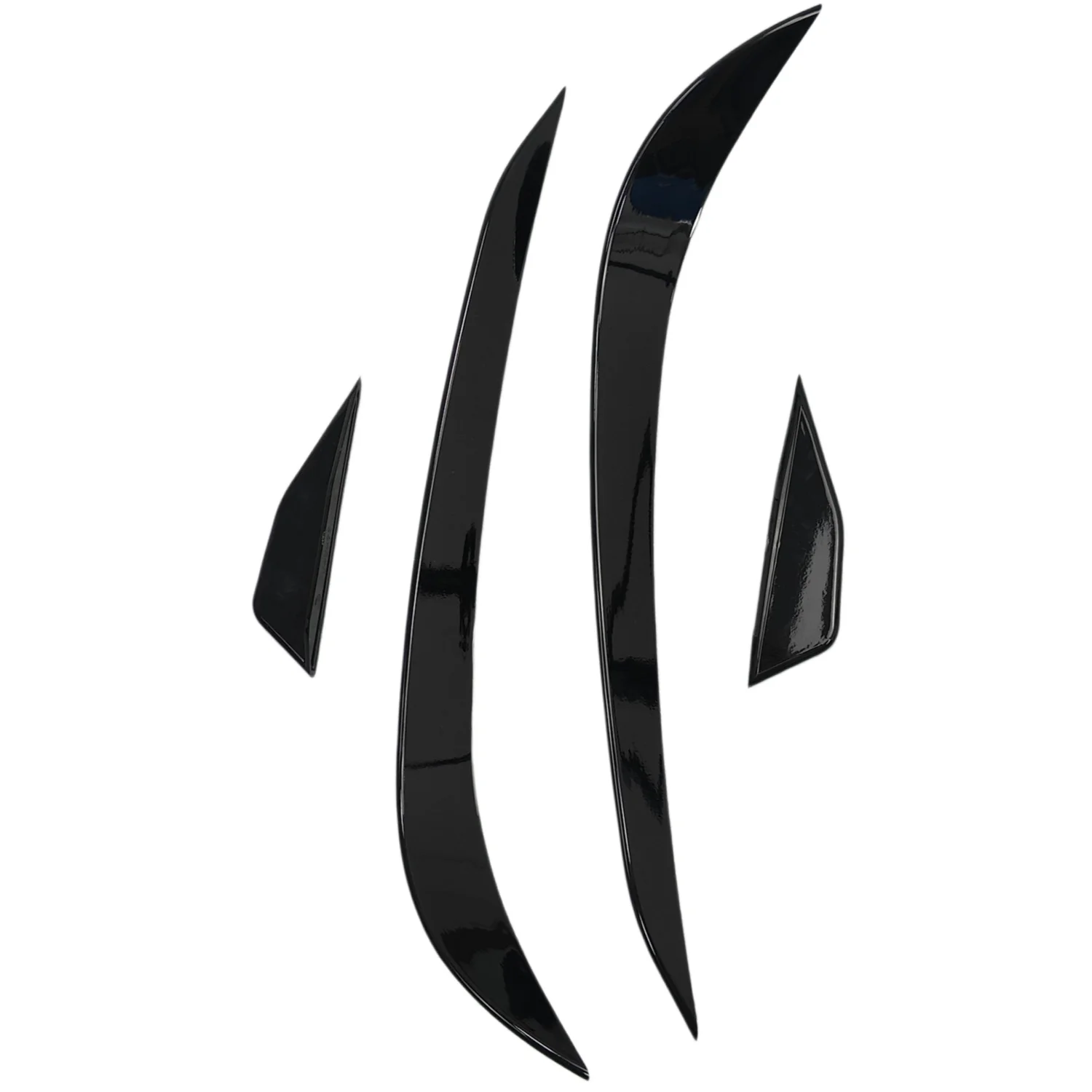 For Volkswagen Golf 6 MK6 R R20 2008-2013 Front Bumper Side Spoiler Splitter Fog Lamp Grille Trim Air Blade Gloss Black ABS - view 6