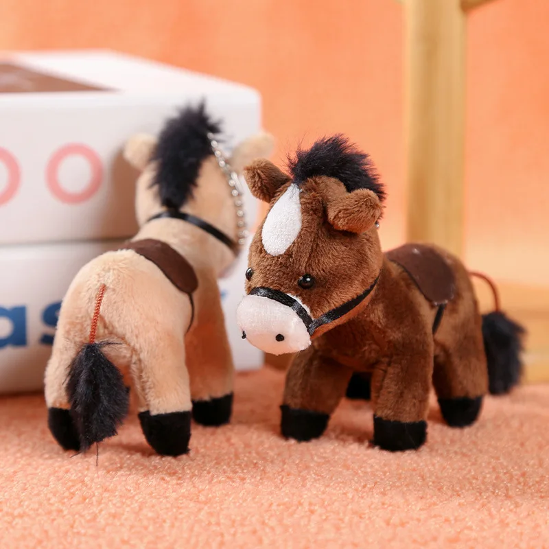 Pony Plush Toy School Bag Hanging Decoration Pony Figurine Keychain Bag Charm