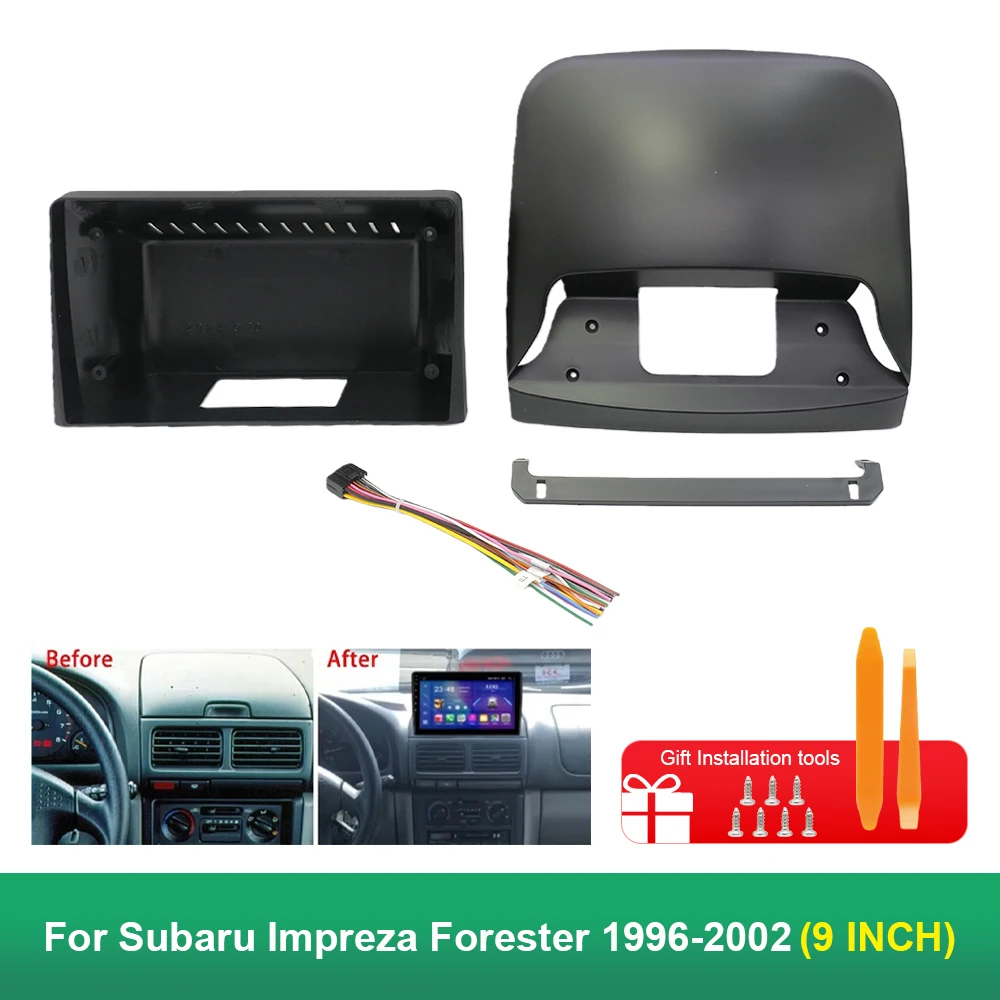

9-дюймовый 22,86 см автомобильный адаптер для передней панели для Subaru Impreza Forester 1996-2002, комплект панели приборной панели Android