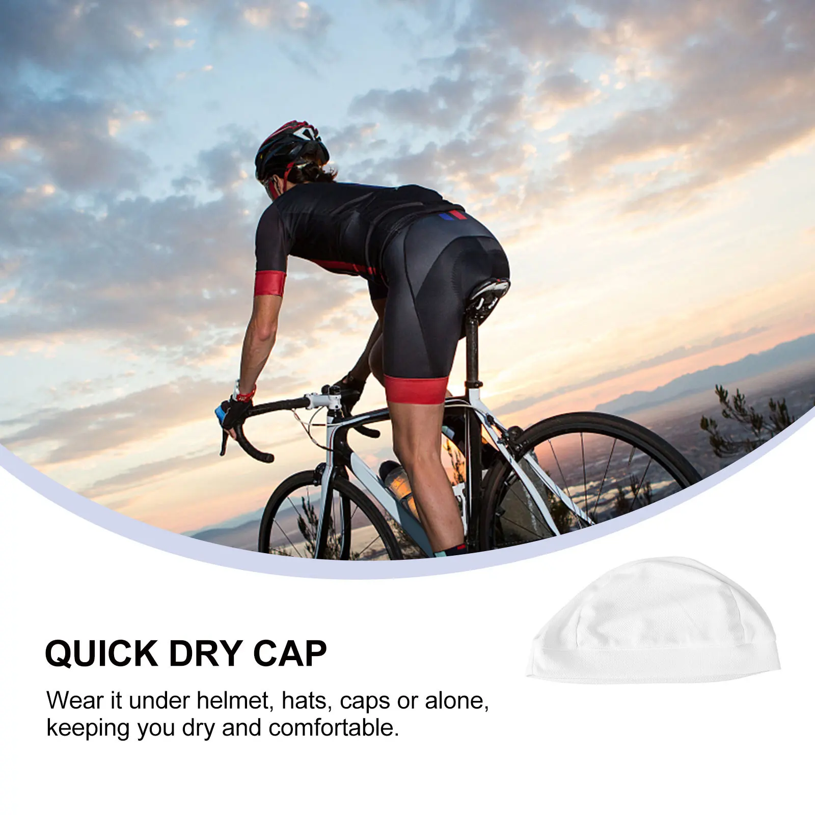 

Quick Dry Cycling Cap High Elasticity Moisture Wicking Sweat Beanie for Men Women Dark Gray Liner for Mountain Bike Road