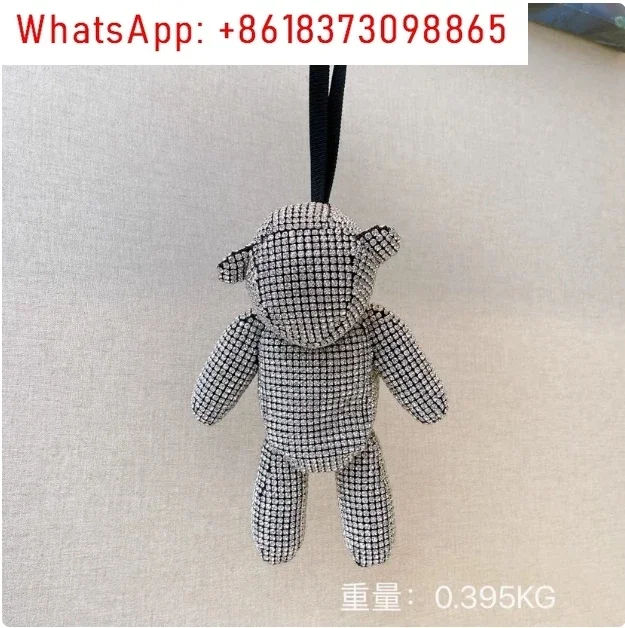 South Korea Internet Celebrity Bags Women's 2 Same Rhinestone Full Diamond Bear Diamond-Embedded Fashion Hand Carrying Change