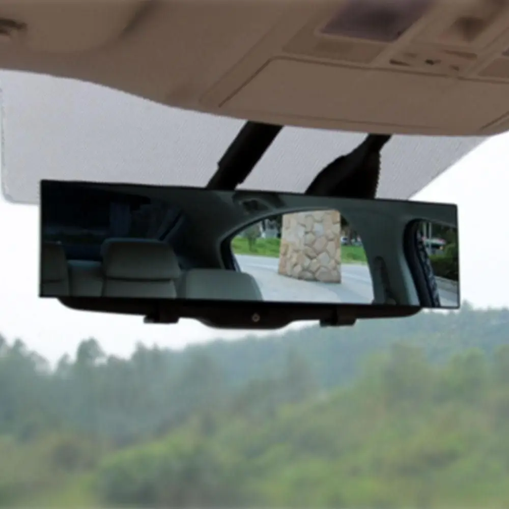 Ultra-thin View Mirror In The Car Wide Angle Car Rear View ABS Glass Mirror Rear Angel View Panoramic Unbreakable Car Accessory